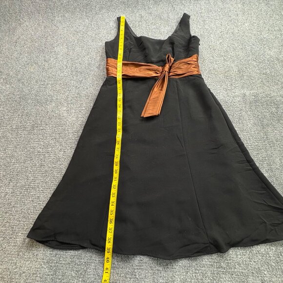 Jessica Howard Dress‎ 12 Black Copper Waist Tie New Years Eve Event Party Prom - Picture 8 of 14